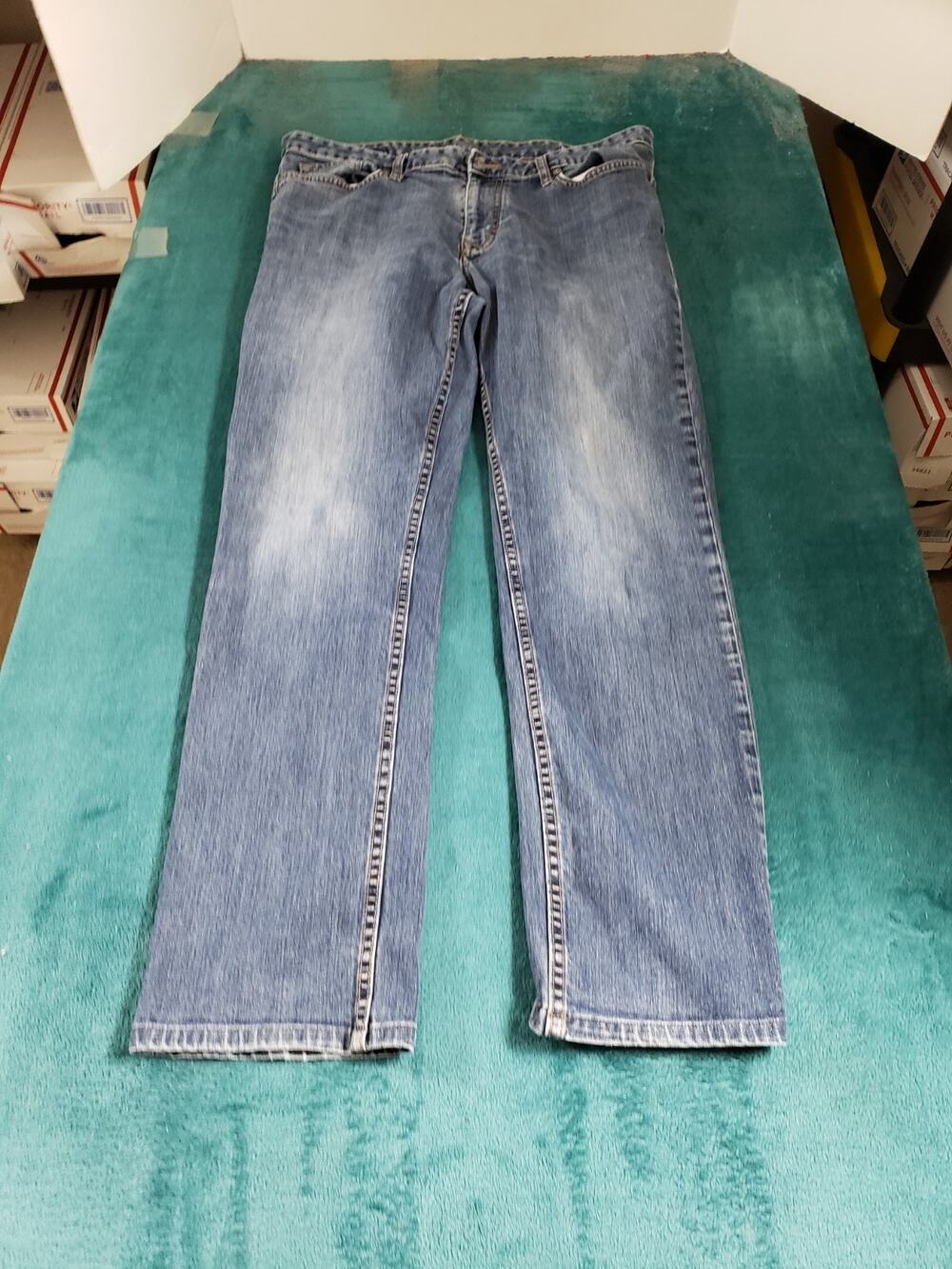 Calvin Klein Jeans Size 33x28 Mens Blue Pants Stretch Denim Slim Straight